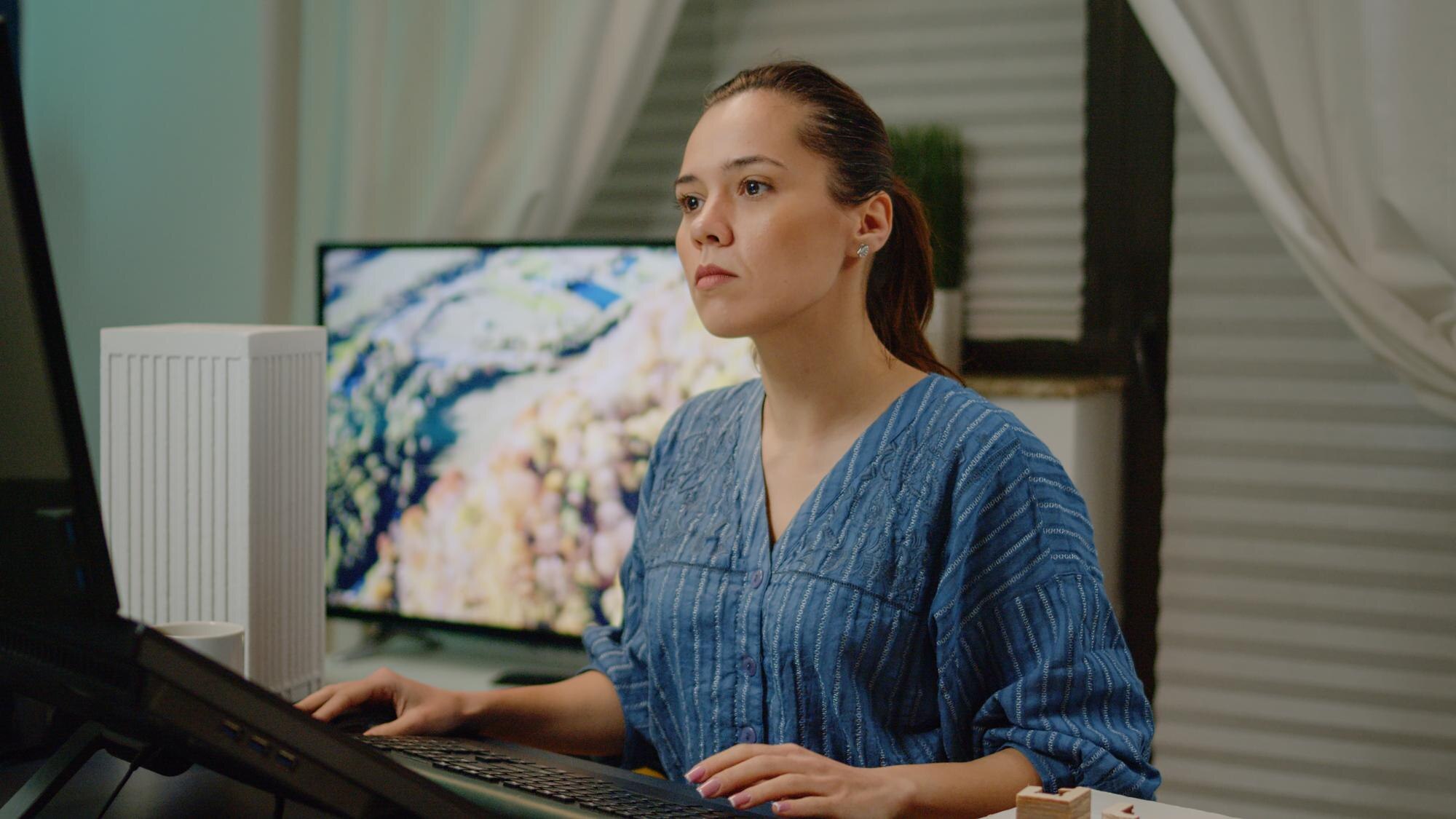 Ejemplo de distancia correcta al monitor